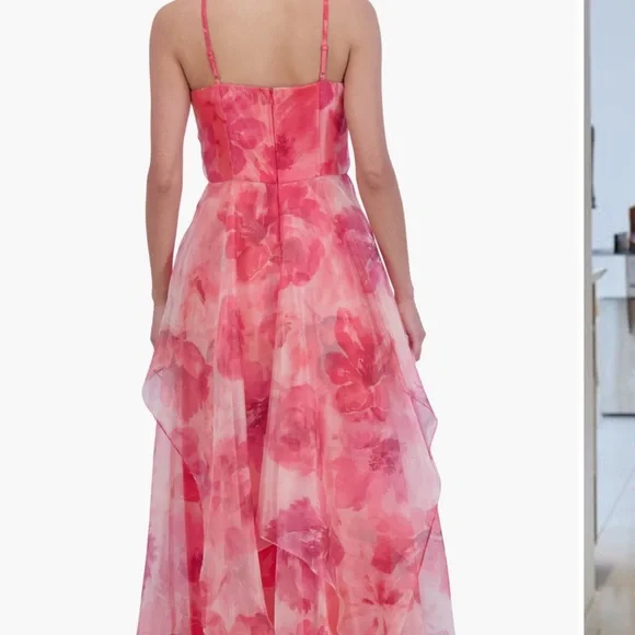 Eliza J Floral A-Line Chiffon Gown - Picture 5 of 7